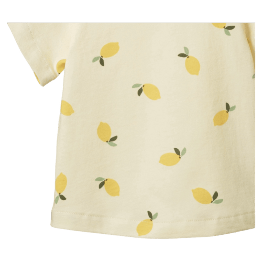 Nature Baby 6-12 Months to 5 Years Juniper Tee - Lemon Cream