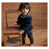 Nature Baby 6-12 Months to 5 Years Long Sleeve Maeve Tee - Navy Pointelle