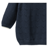 Nature Baby 6-12 Months to 5 Years Long Sleeve Maeve Tee - Navy Pointelle