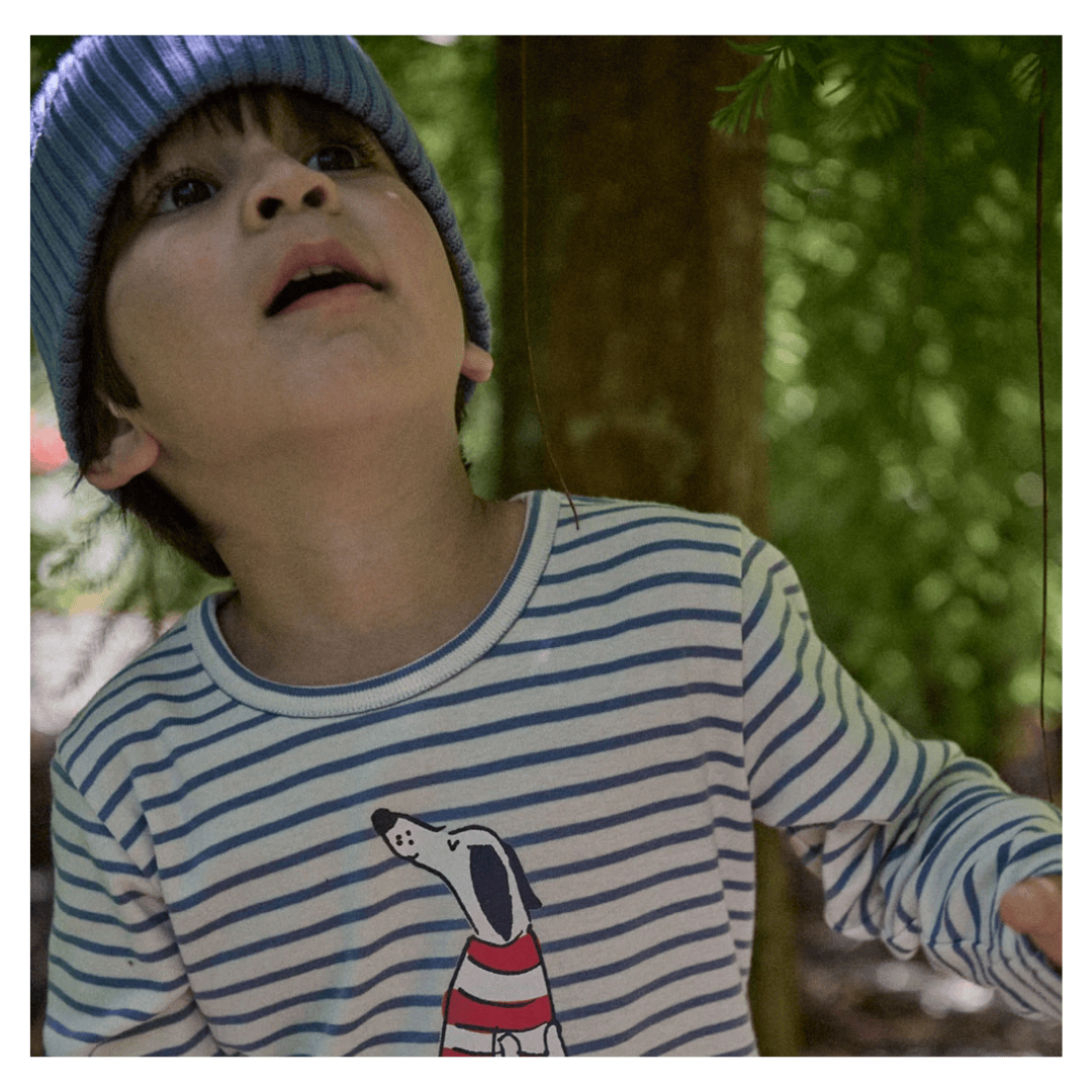 Nature Baby 6-12 Months to 5 Years Long Sleeve River Tee - Best Friend Stripe