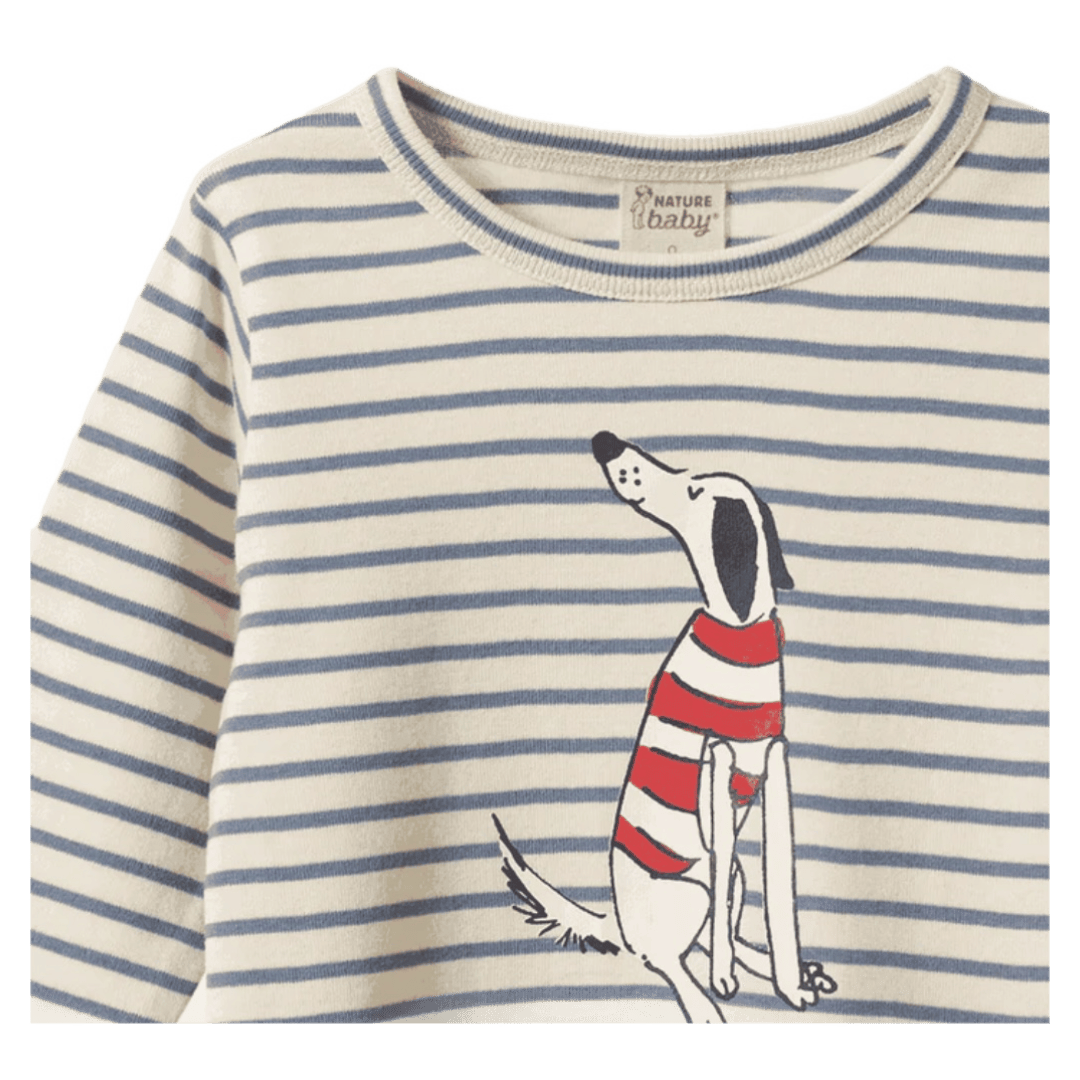 Nature Baby 6-12 Months to 5 Years Long Sleeve River Tee - Best Friend Stripe