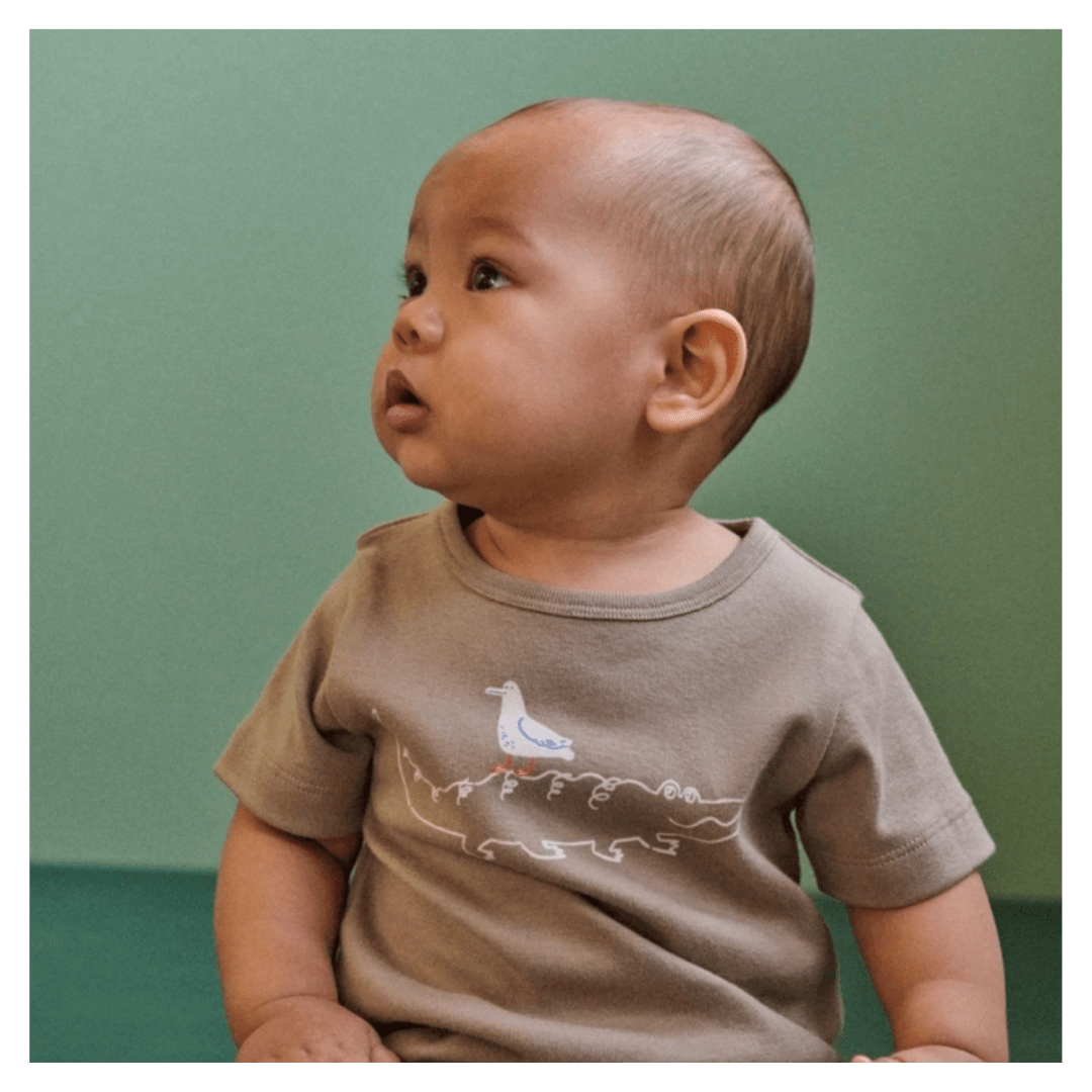 Nature Baby 6-12 Months to 5 Years River Tee - Curious Crocodile