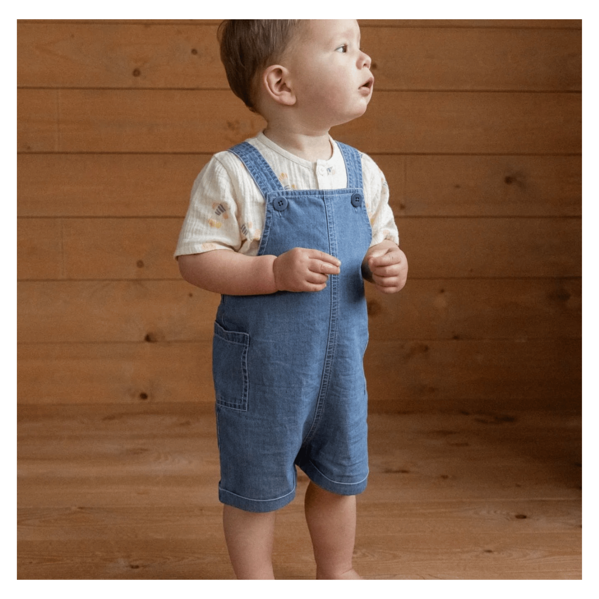 Nature Baby 6-12 Months to 5 Years Short Sleeve Caravan Shirt Muslin - Fish Fable