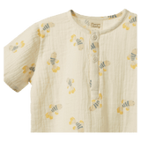 Nature Baby 6-12 Months to 5 Years Short Sleeve Caravan Shirt Muslin - Fish Fable