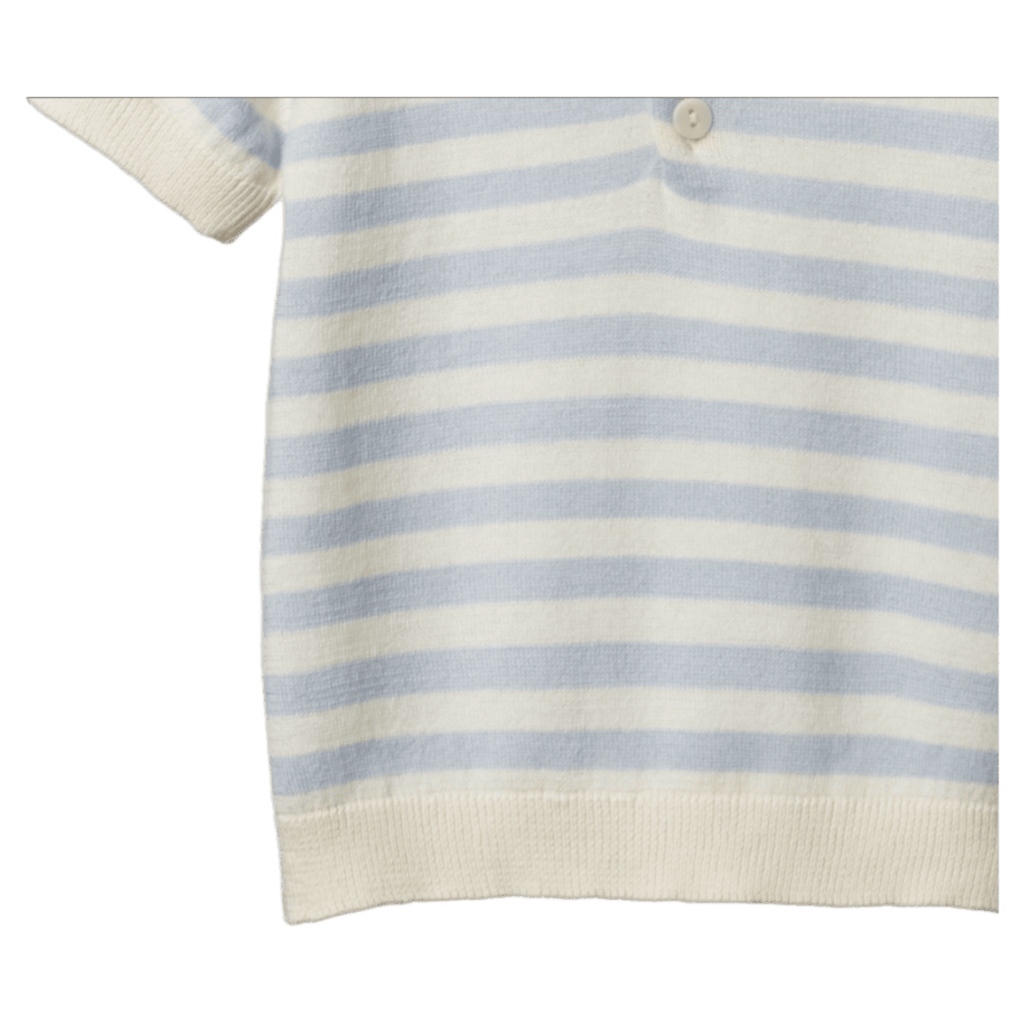 Nature Baby 6-12 Months to 5 Years Stevie Polo - Celestial Blue Sea Stripe