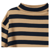 Nature Baby 6-12 Months to 5 Years Turtle Neck - Navy/Caramel Stripe