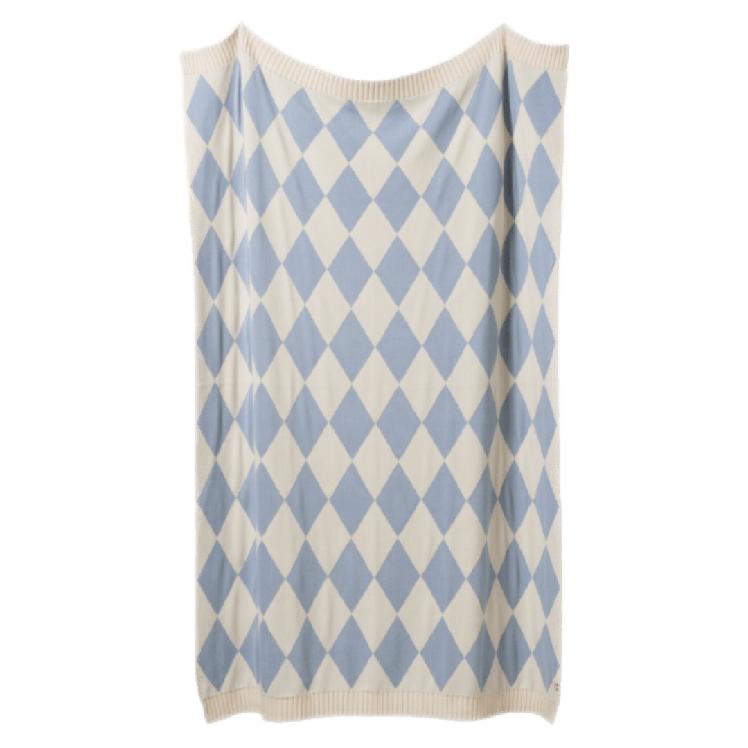 Nature Baby Bassinet Bassinet Dune Blanket - Celestial Blue Diamond Knit