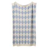 Nature Baby Bassinet Bassinet Dune Blanket - Celestial Blue Diamond Knit