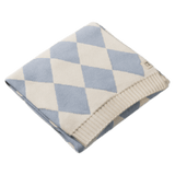 Nature Baby Bassinet Bassinet Dune Blanket - Celestial Blue Diamond Knit