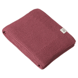 Nature Baby Bassinet Bassinet Merino Knit Blanket - Rhubarb