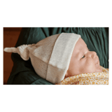 Nature Baby Newborn to 0-6 Months Knotted Beanie Pointelle - Natural