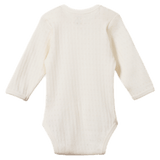 Nature Baby Newborn to 1 Year Long Sleeve Bodysuit Pointelle - Natural