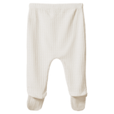 Nature Baby Newborn to 3-6 Months Footed Rompers Pointelle - Natural