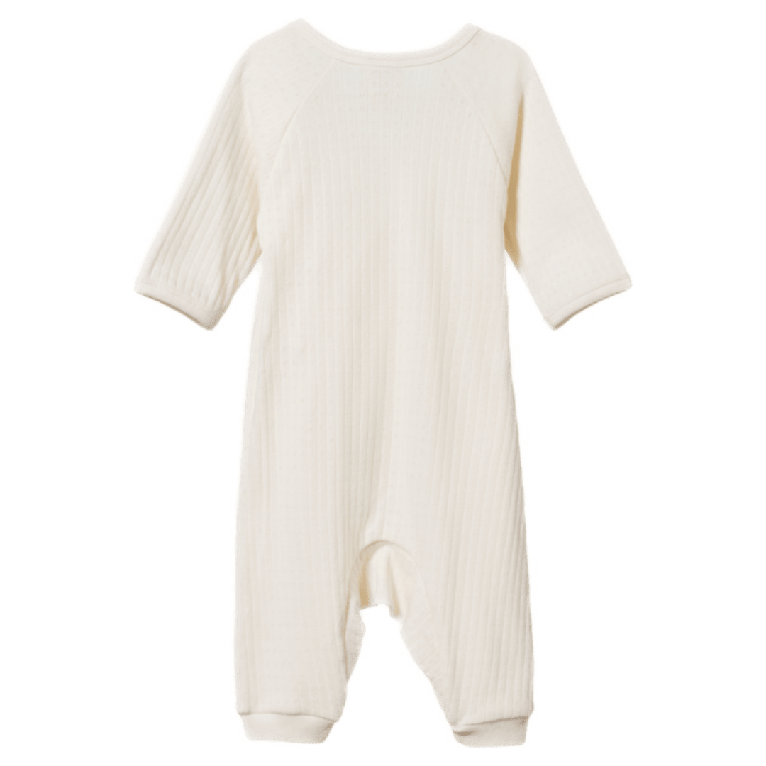 Nature Baby Newborn to 3-6 Months Stretch & Grow Kimono Pointelle - Natural