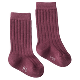 Nature Baby Newborn to 5-6 Years Cotton Rib Socks - Rhubarb
