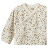 Nature Baby Newborn to 6-12 Months Long Sleeve Kimono Bodysuit - Pollyanna