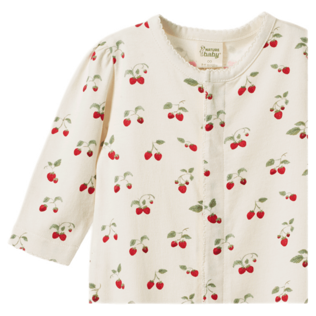 Nature Baby Newborn to 6-12 Months Lucy Suit - Strawberry Blush