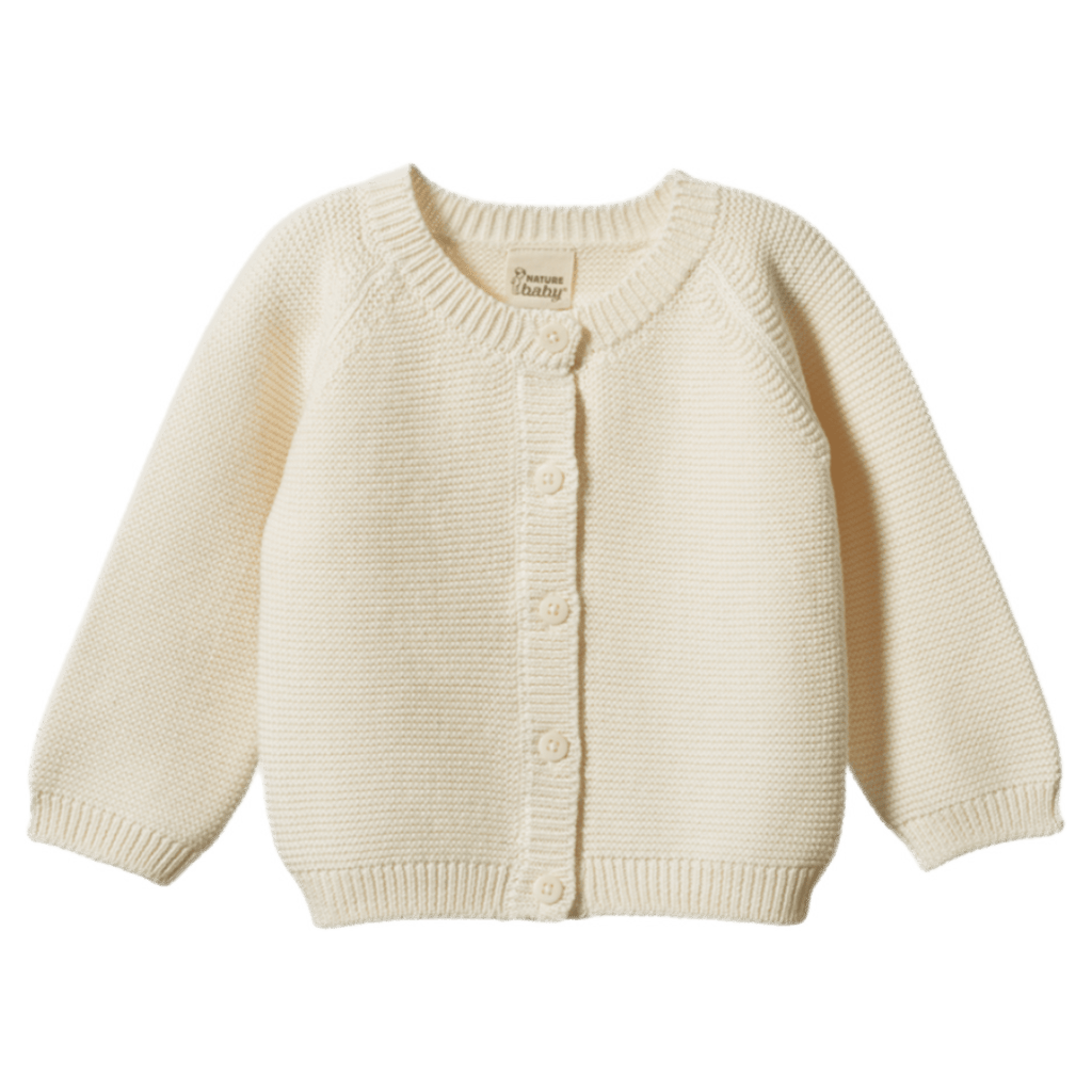 Nature Baby Newborn to 6-12 Months Pepi Cardigan - Natural