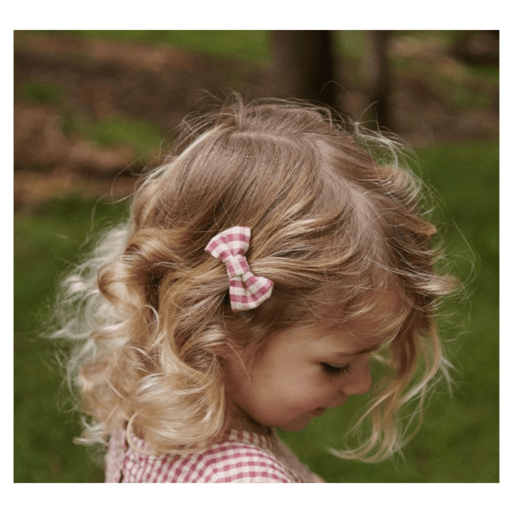 Nature Baby One Size Bow Hair Clips - Jam Check