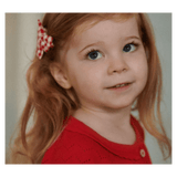 Nature Baby One Size Bow Hair Clips - Red Check