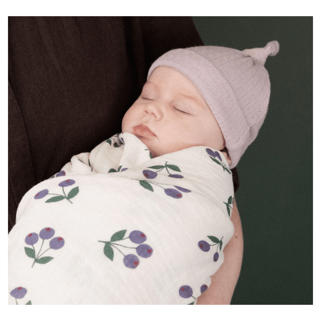 Nature Baby One Size Muslin Wrap - Winter Berry Natural