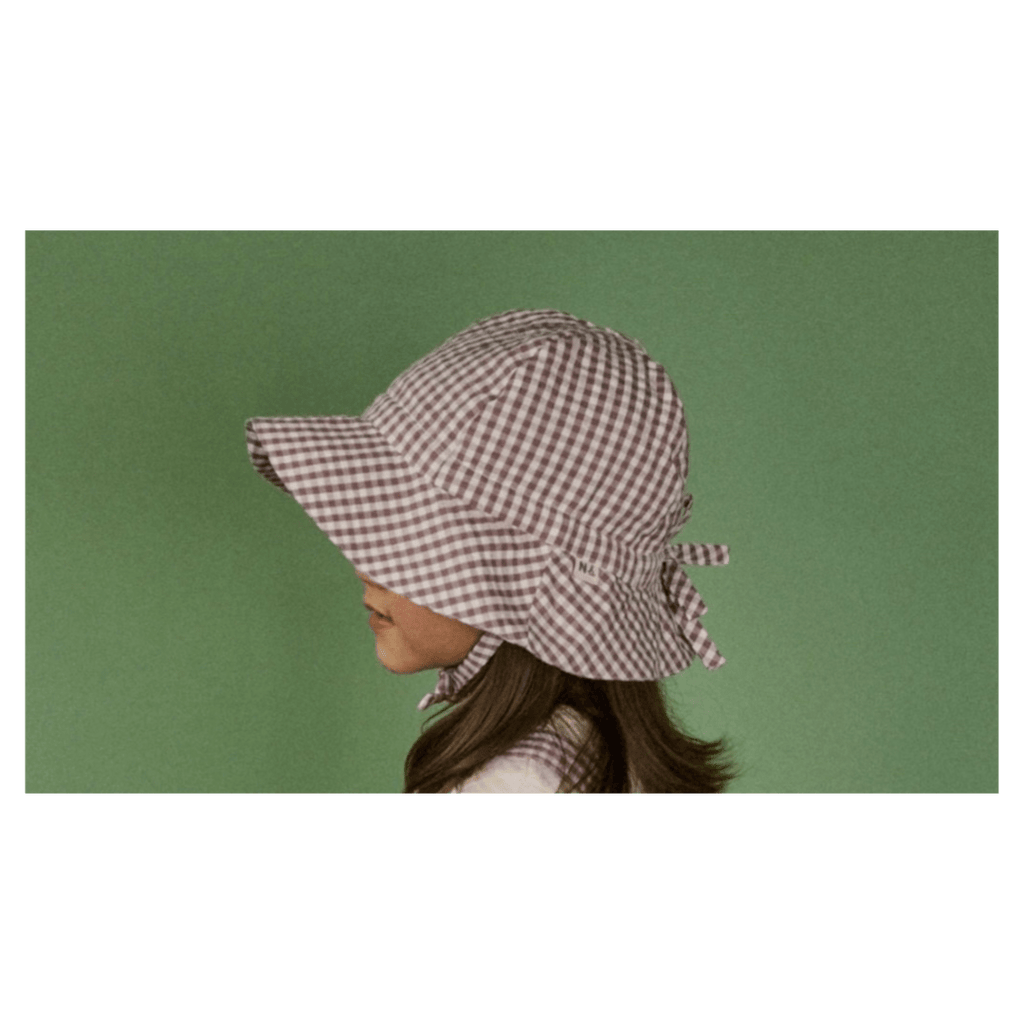 Nature Baby Small, Medium, Large Gingham Sunhat - Twilight Check