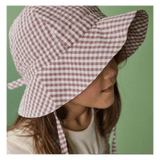 Nature Baby Small, Medium, Large Gingham Sunhat - Twilight Check