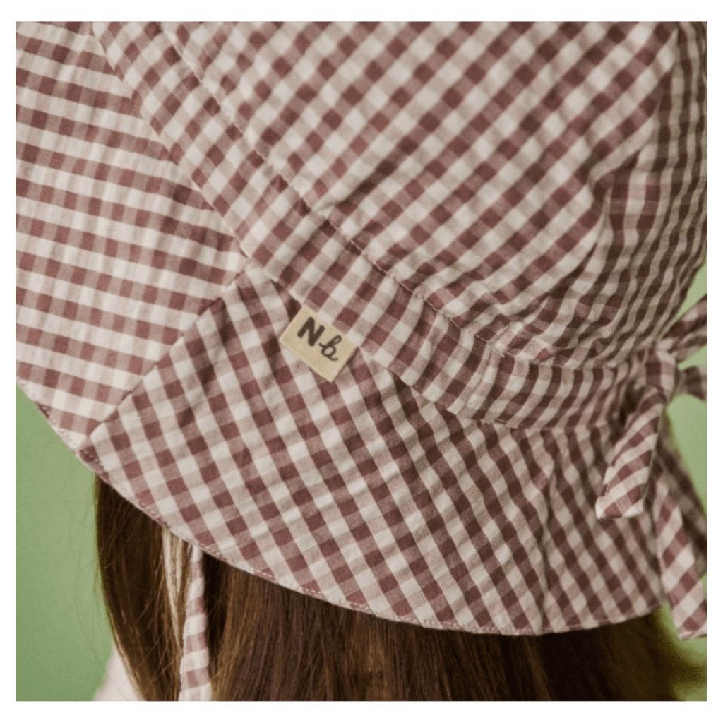 Nature Baby Small, Medium, Large Gingham Sunhat - Twilight Check