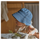 Nature Baby Small to Large Bucket Sunhat Chambray - Sky