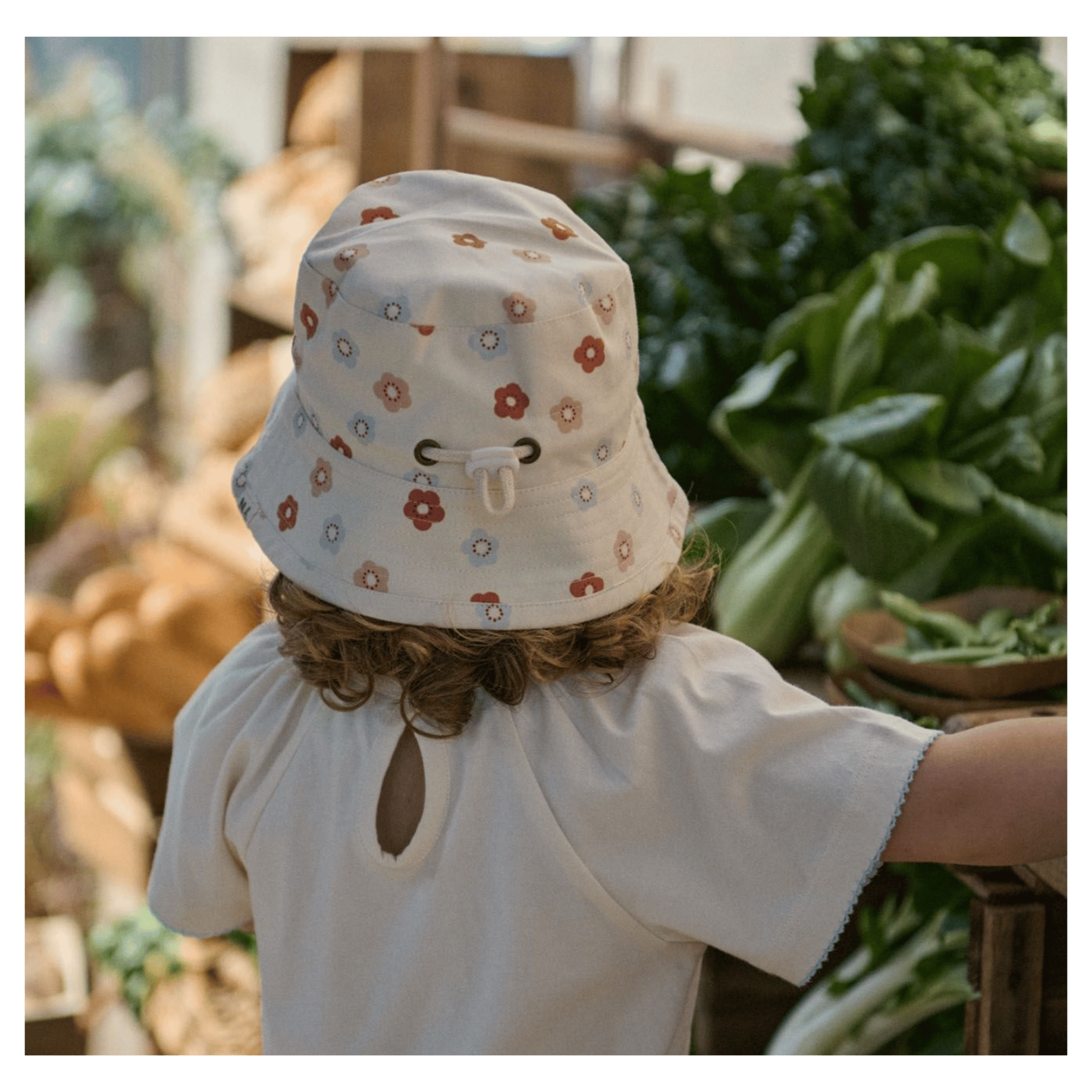 Nature Baby Small to Large Bucket Sunhat - Petite Flora Stamp