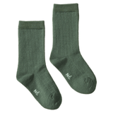 Nature Baby Small to Large Wool Rib Socks - Nettle