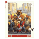New York Puzzle Company 12 Plus 1000 Pc Peter de Sève Puzzle - City Bear