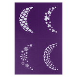 Oh Flossy! 3 Plus Reusable Adhesive Face Paint & Makeup Stencils - Purple