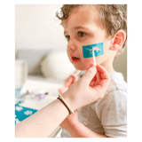 Oh Flossy! 3 Plus Reusable Adhesive Face Paint & Makeup Stencils - Teal
