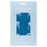 Oh Flossy! 3 Plus Reusable Adhesive Face Paint & Makeup Stencils - Teal