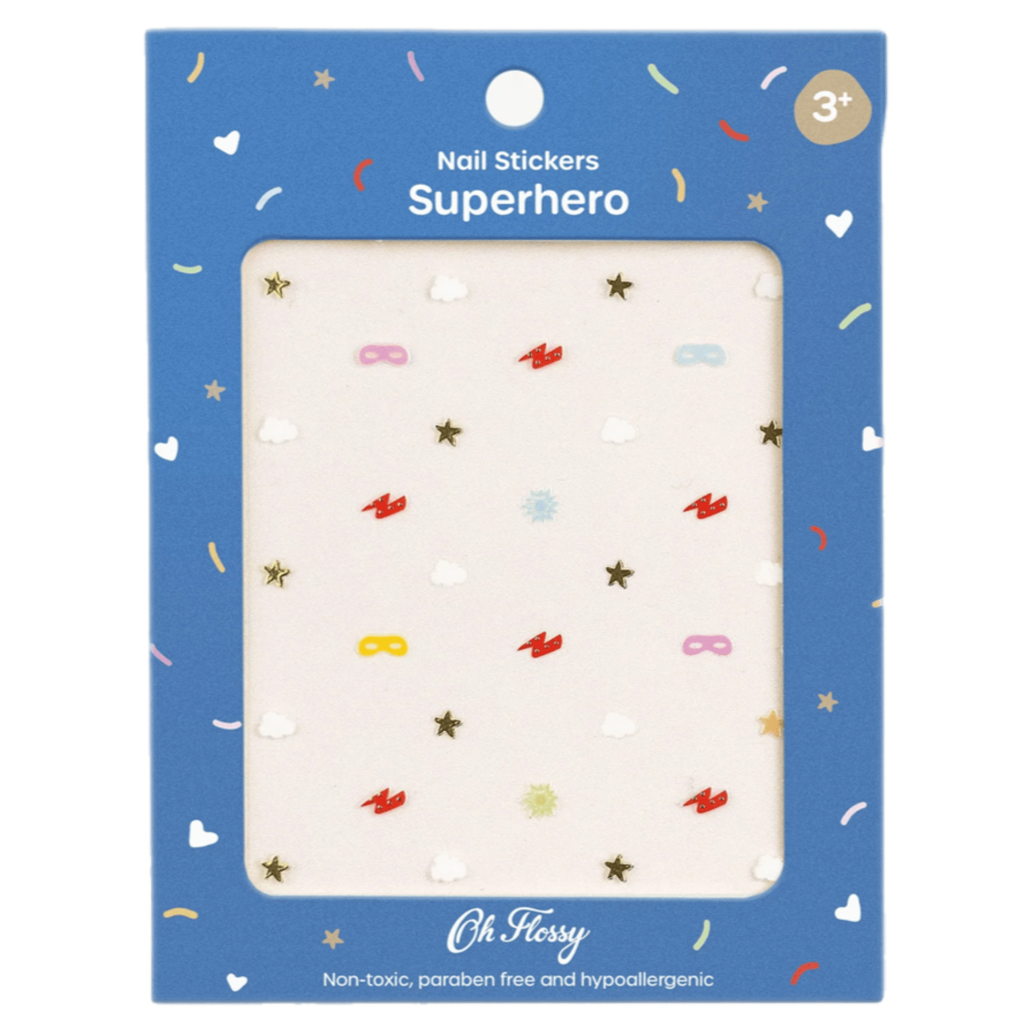 Oh Flossy! 3 Plus Superhero Nail Stickers