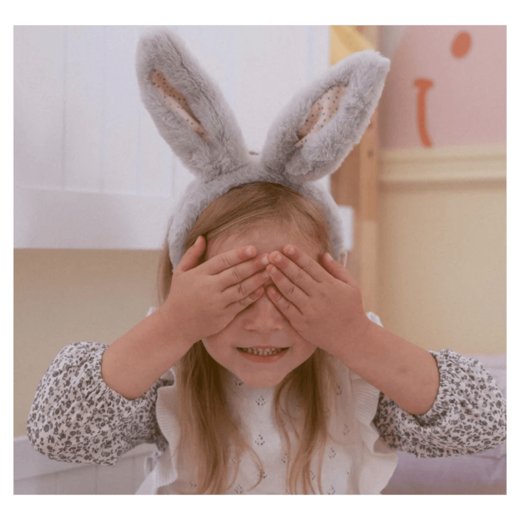 Olli Ella 3 Plus Fluffle Bunny Ear Headband - Smoke