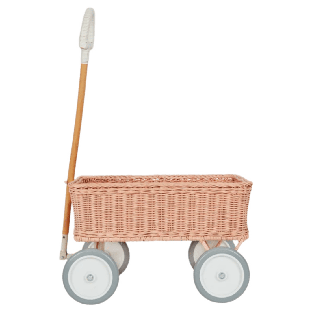 Olli Ella 3 Plus Rattan Wonder Wagon - Rose