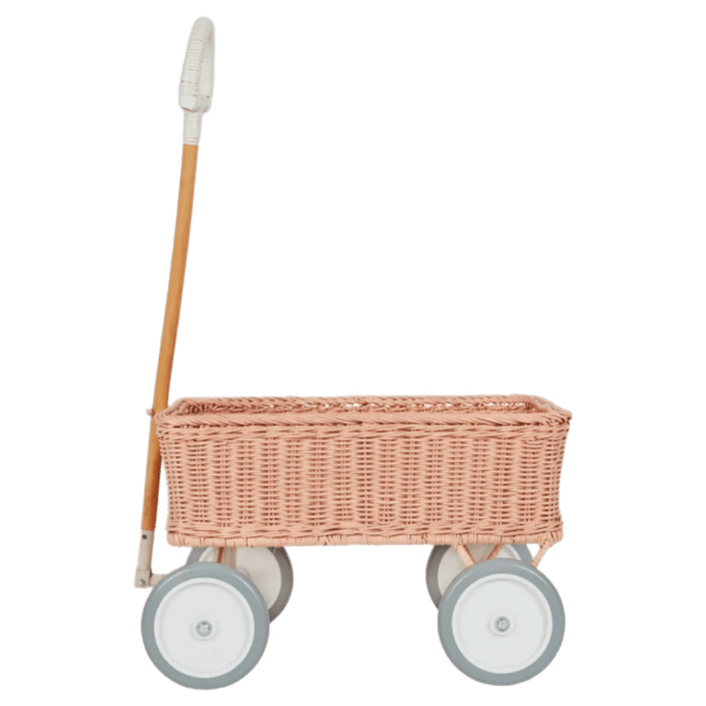 Olli Ella 3 Plus Rattan Wonder Wagon - Rose