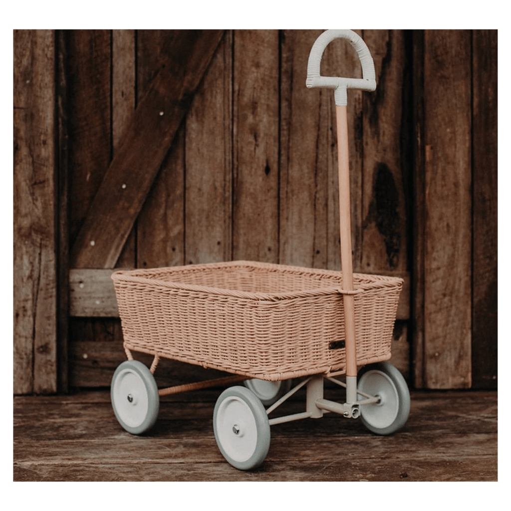 Olli Ella 3 Plus Rattan Wonder Wagon - Rose