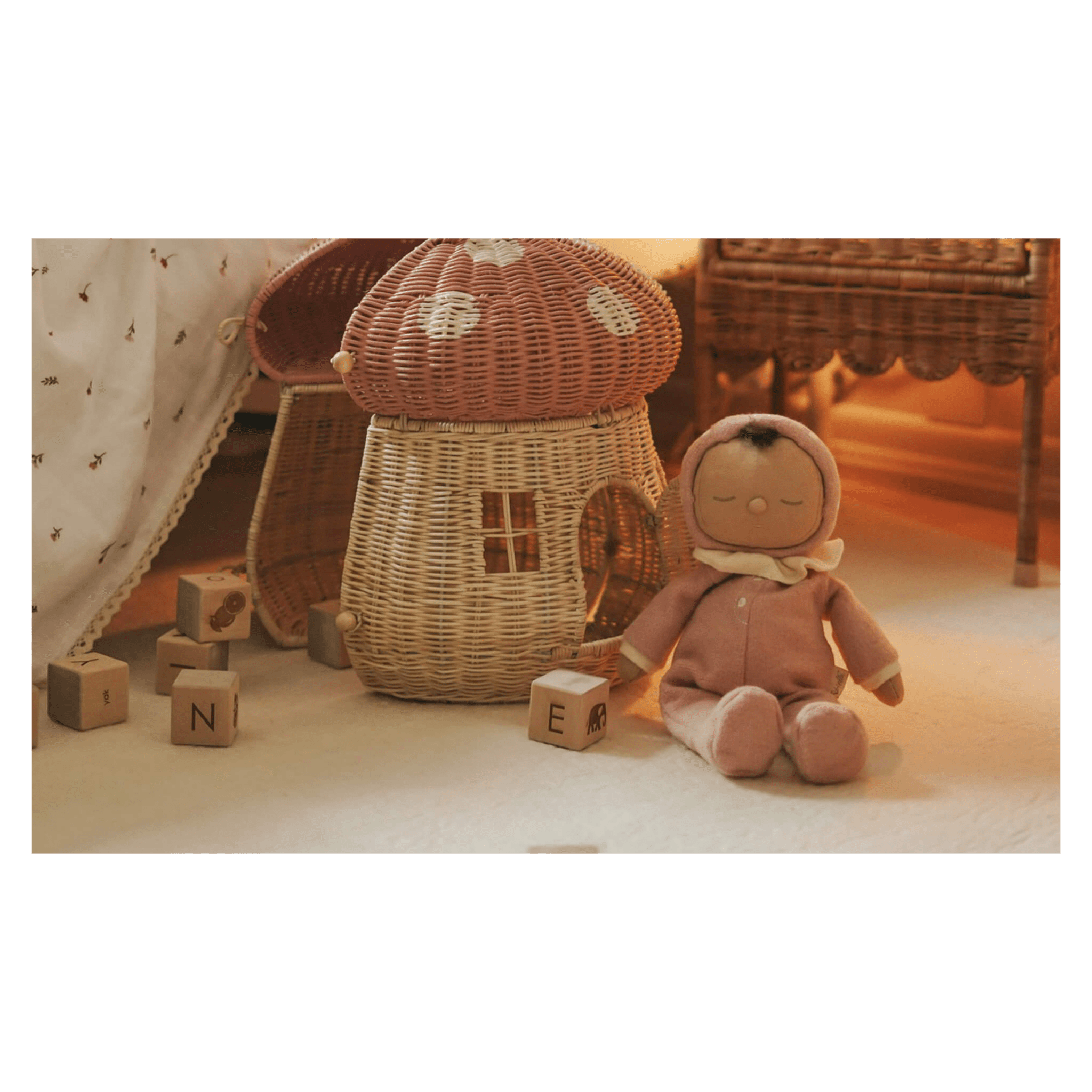 Olli Ella Birth Plus Dozy Dinkum - Toadstool Pip