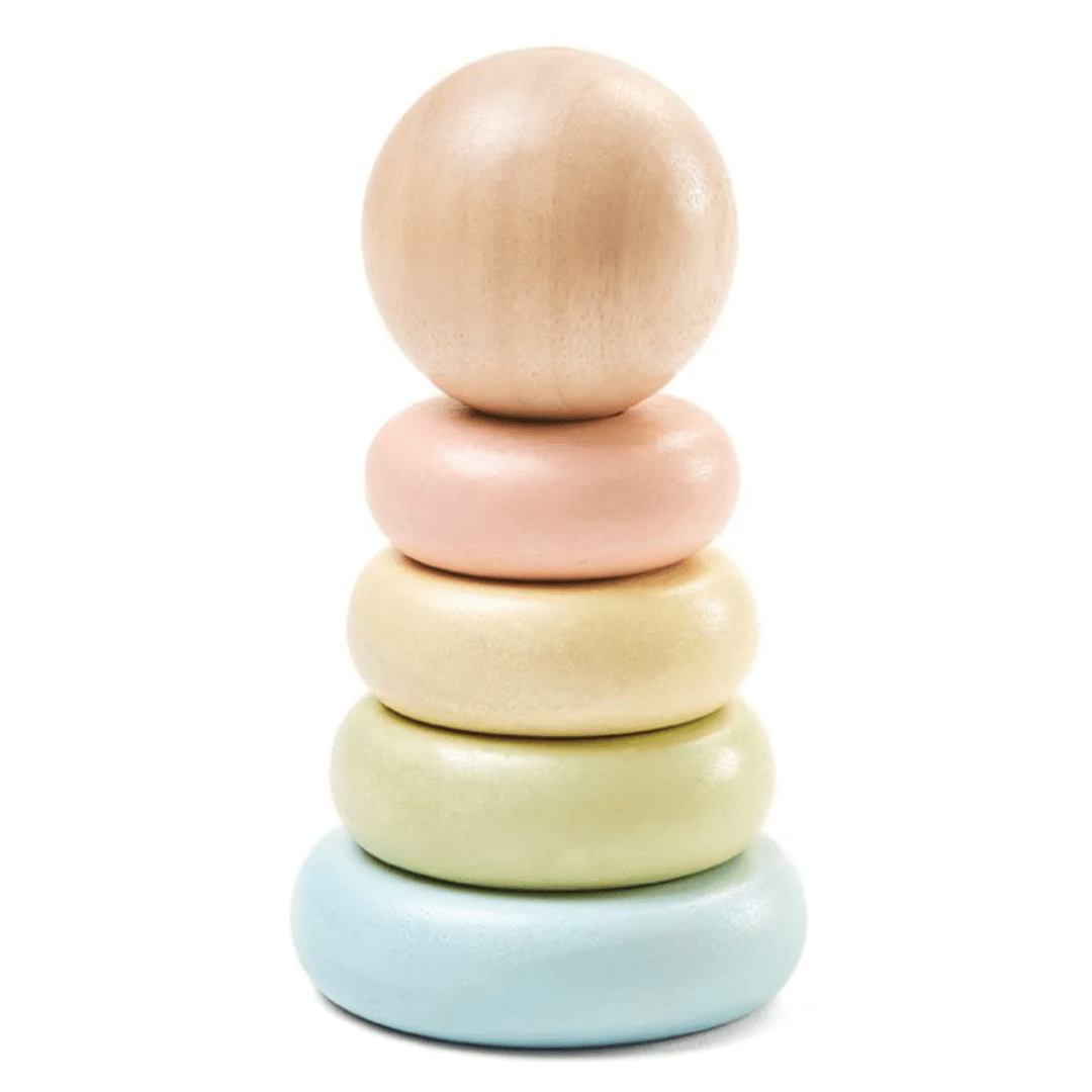 Plan Toys 12 Mths Plus First Stacking Ring Pastel