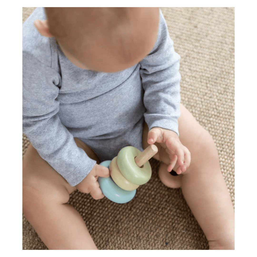 Plan Toys 12 Mths Plus First Stacking Ring Pastel