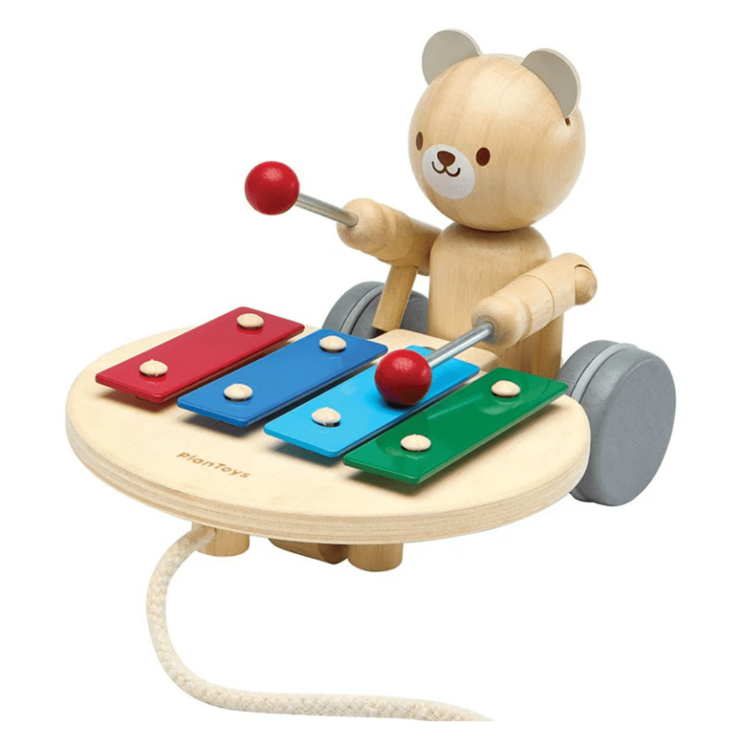 Plan Toys 12 Mths Plus Pull-Along Musical Bear