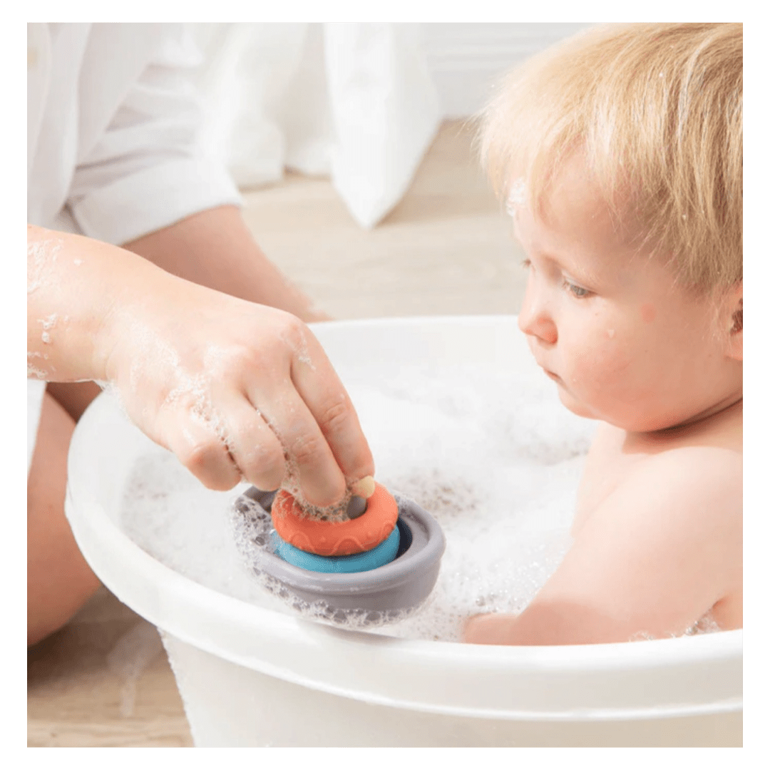 Playground 10 Months Plus Silicone Boat Stacking Toy