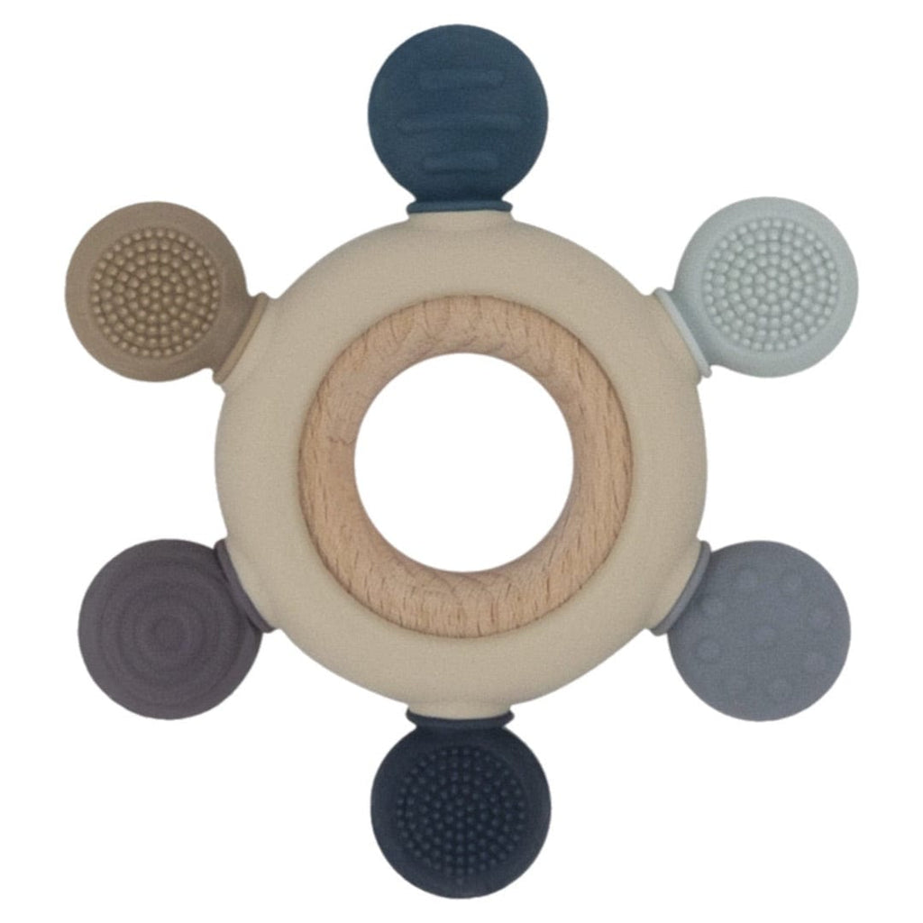 Playground 3 Months Plus Multi-Surface Teething Wheel - Steel Blue