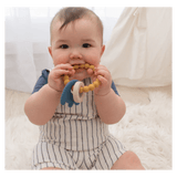 Playground 3 Months Plus Silicone Elephant Teether - Steel Blue