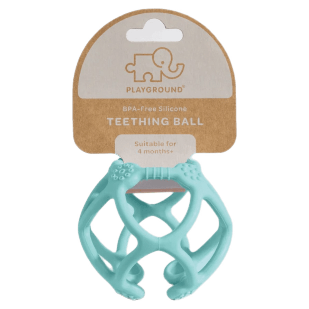 Playground 3 Months Plus Silicone Teething Ball - Light Blue