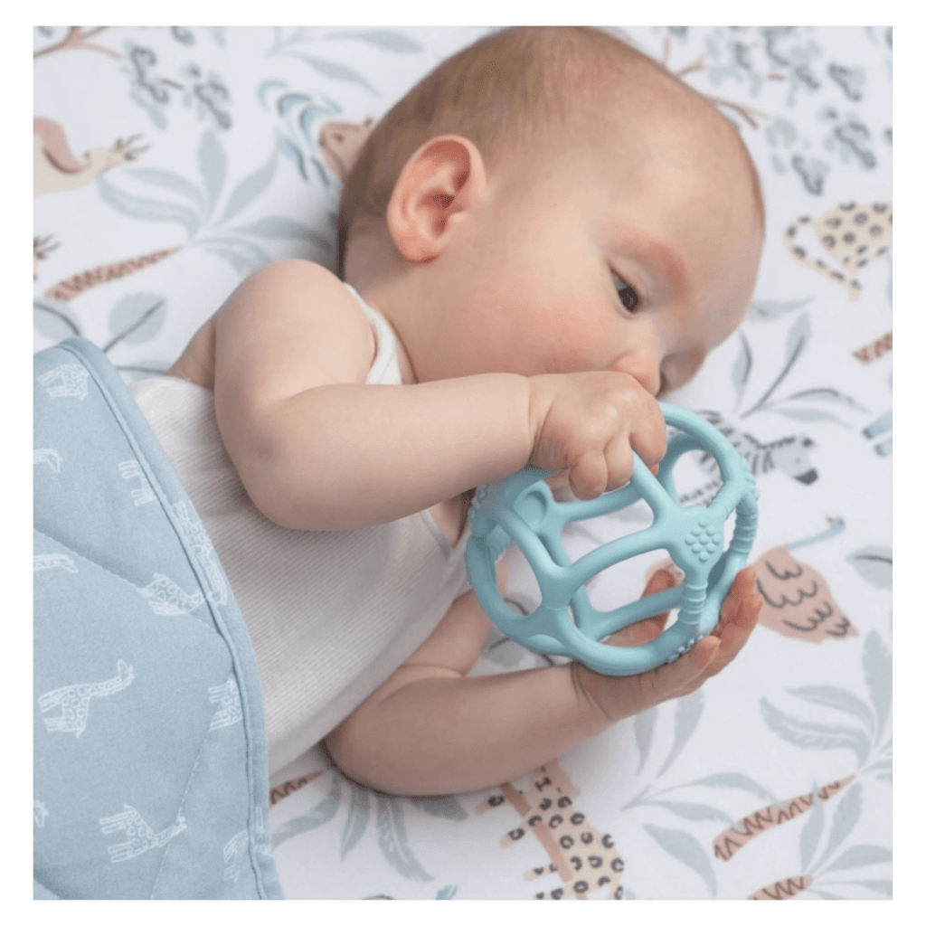 Playground 3 Months Plus Silicone Teething Ball - Light Blue