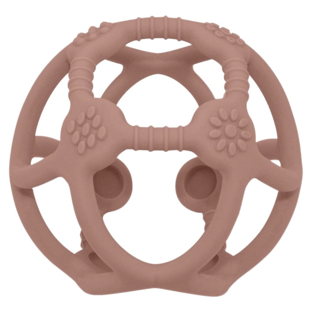 Playground 3 Months Plus Silicone Teething Ball - Rose